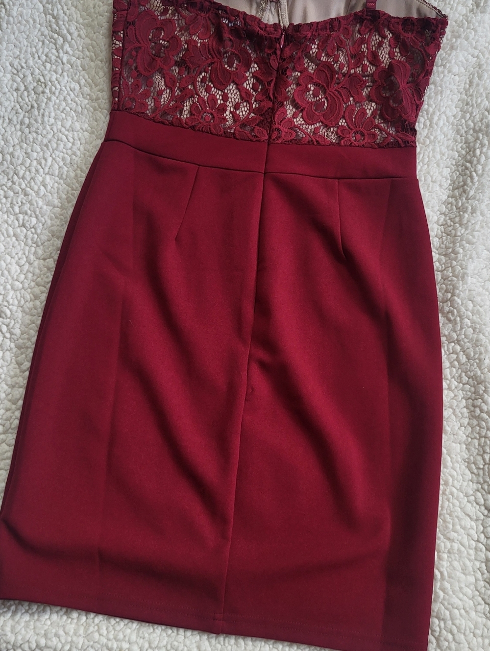 Chocolate USA Burgandy Dress Size Small - Picture 6 of 7